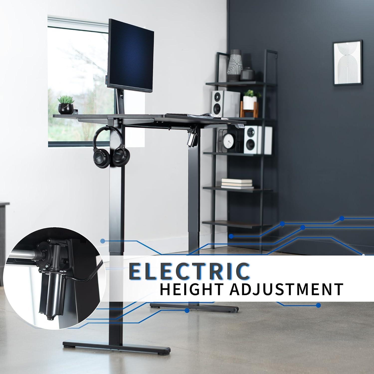 Vivo VIVO 55" x 24" Electric Sit Stand Desk, Height Adjustable Workstation (E155TB series)