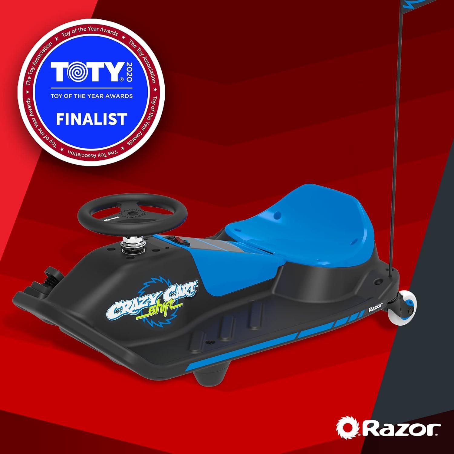 Crazy Cart Shift by Razor, Electric Drifting Go Kart for Child Ages 6+, 12V Powered Ride-on, Unisex