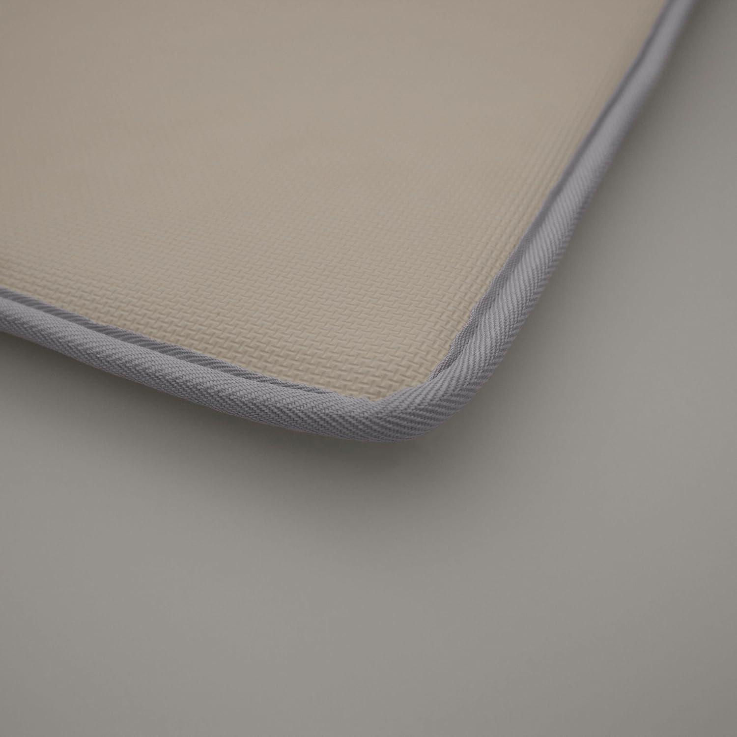 Terry Bath Mats, Set of 2 Memory Foam Bath Rugs, Non-Slip, 100% Polyester, Premium Bathroom Decor, Machine Washable, Measures 17 in. x 24 in. / 20 in. x 32 in., Light Gray