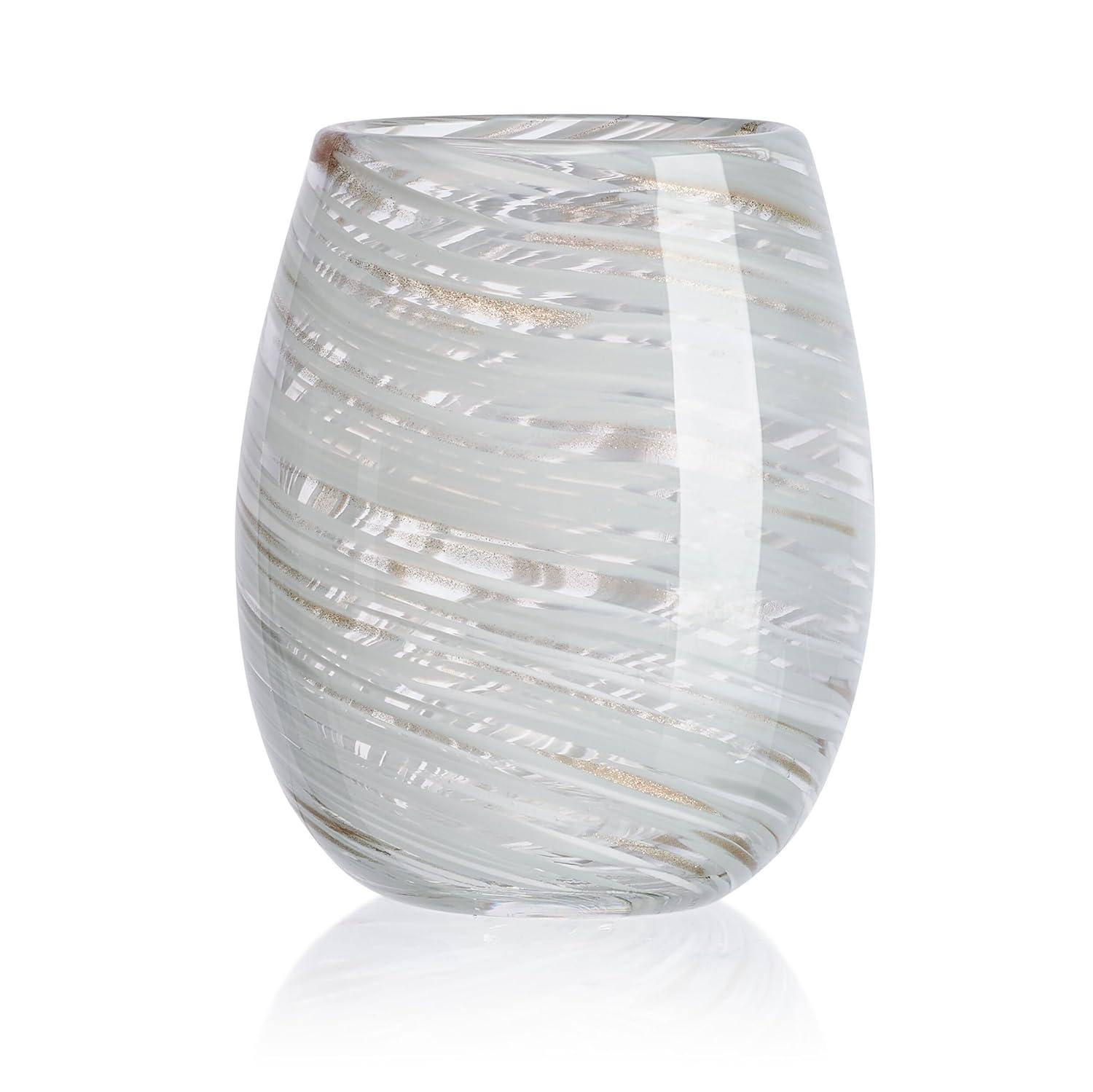 Mikasa Color Swirl 16 oz. Stemless Wine Glasses (Set of 4)