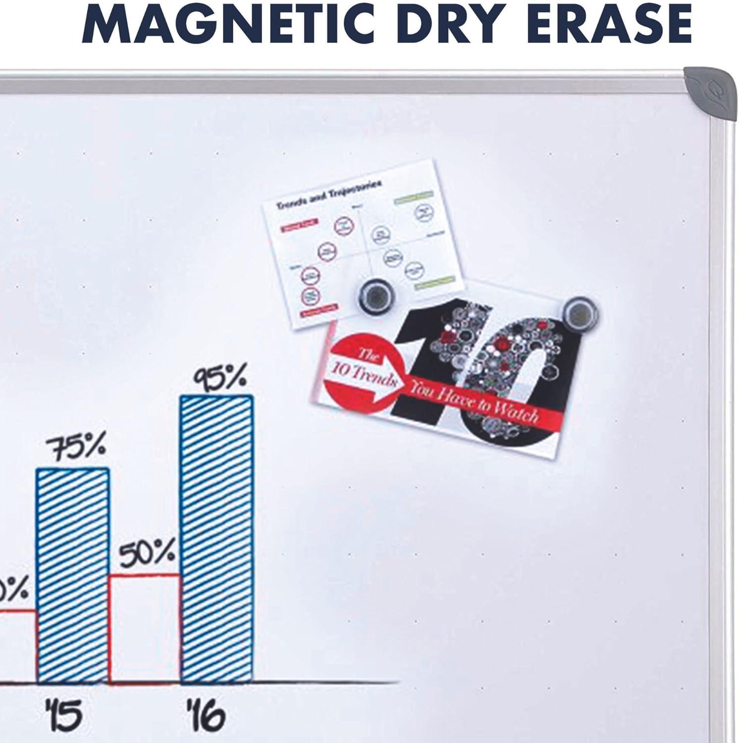 Quartet Whiteboard, Dry Erase Board, Magnetic, 2' x 3' White Board, Includes One Quartet Dry Erase Marker & Marker Tray, Euro Style Aluminum Frame (UKTE2436-ECR)
