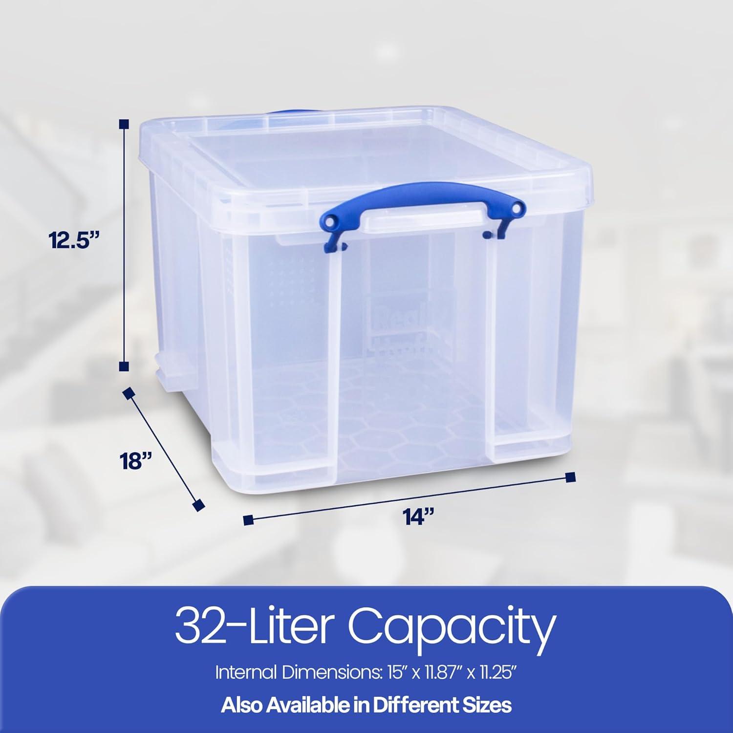 Really Useful Box 32 Liter Storage Container w/Snap Lock Handles