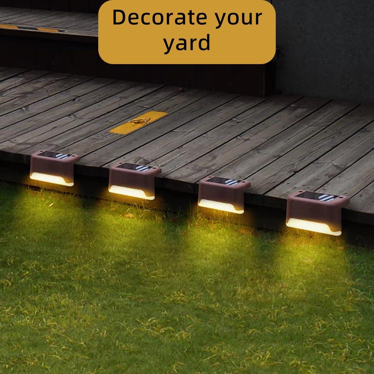 Black Solar Powered LED Deck and Fence Lights Multipack