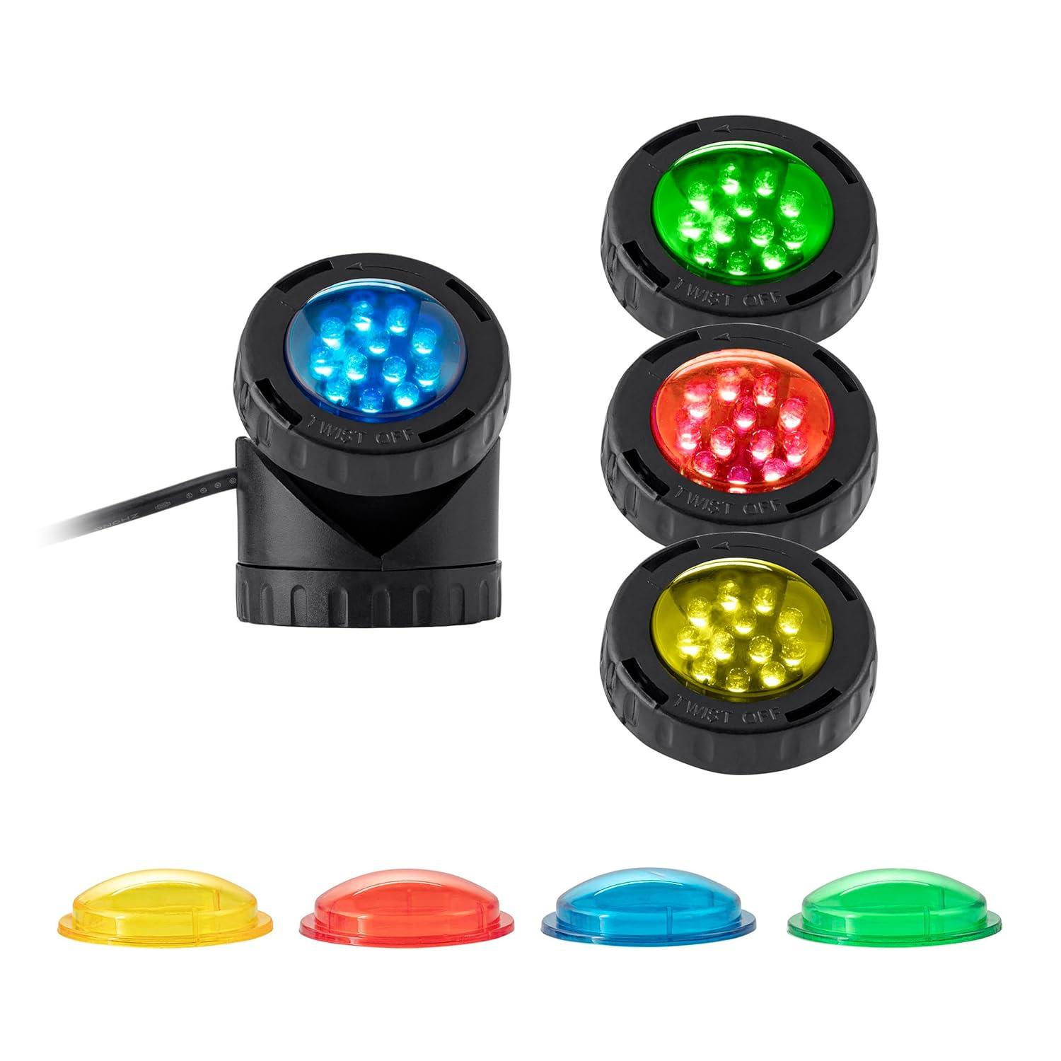 LED Submersible Light with Photocell & Transformer - Alpine Corporation: Weather-Resistant, Electric Powered Landscape Ground Spotlight
