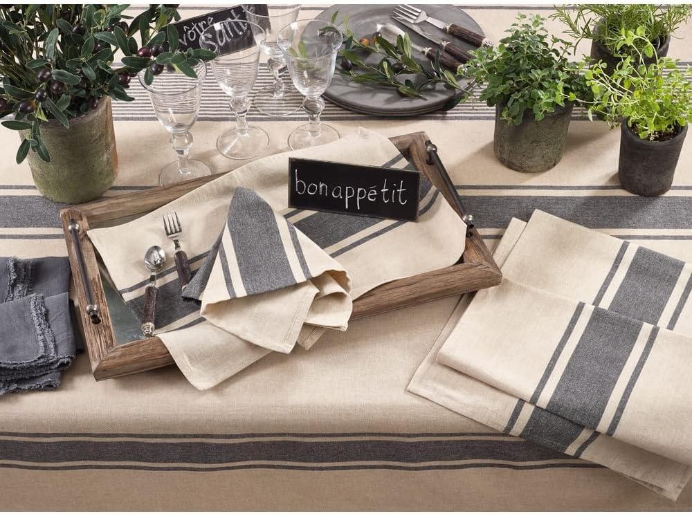 Rustic Cotton Banded Design Table Runner 16"x90"