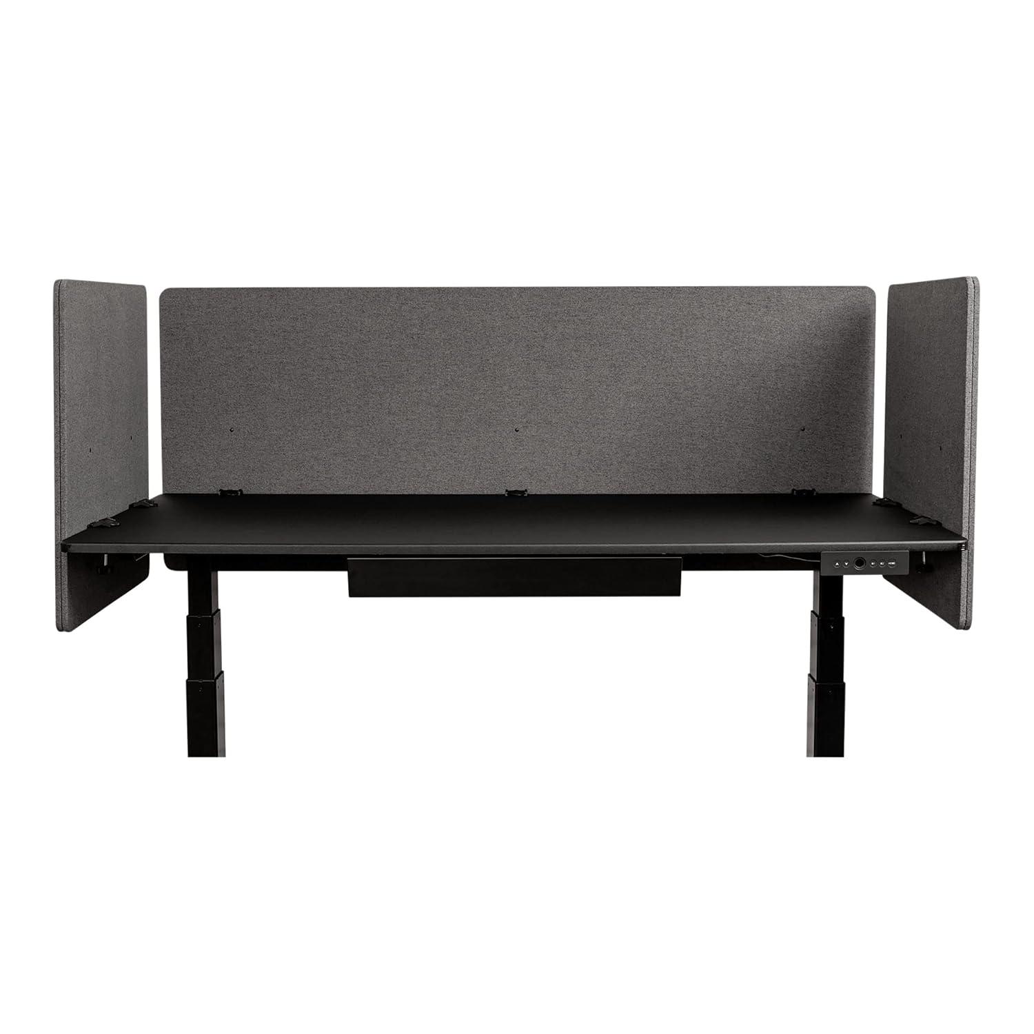 Stand Up Desk Store Fabric 3 Panel Desk Partition