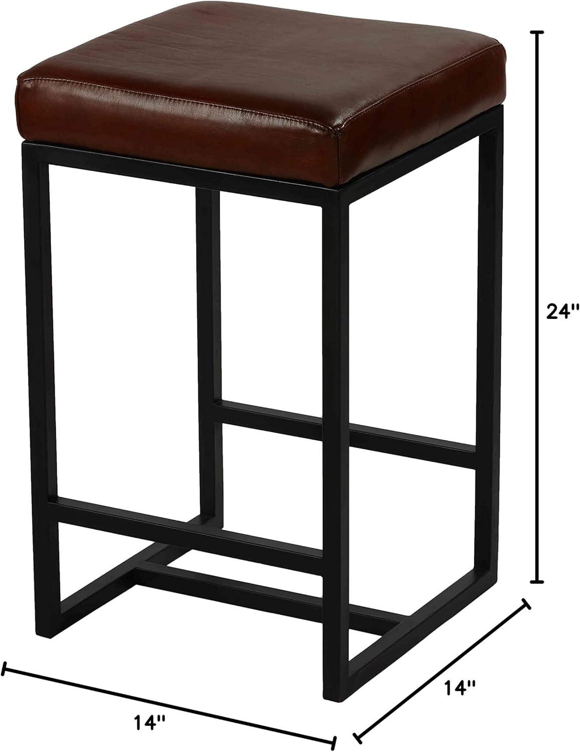 Beija Upholstered Counter Stool with Metal Frame