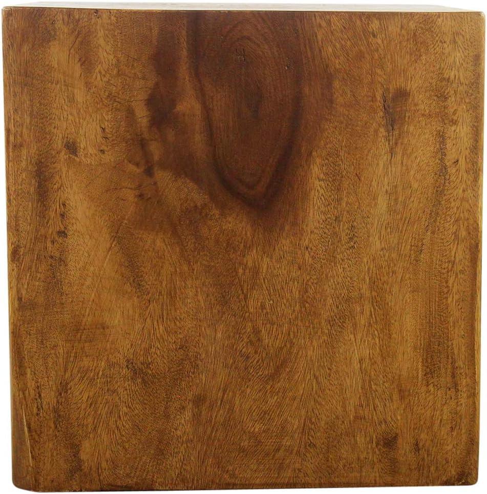 Haussmann® Wood Cube Table 18 in SQ x 18 in High Hollow inside Oak Oil