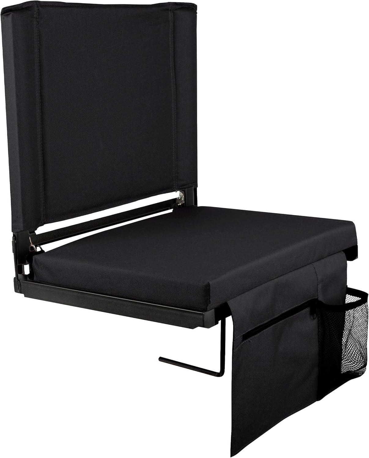 Home-Complete Bleacher Seat Stadium Cushion, Black