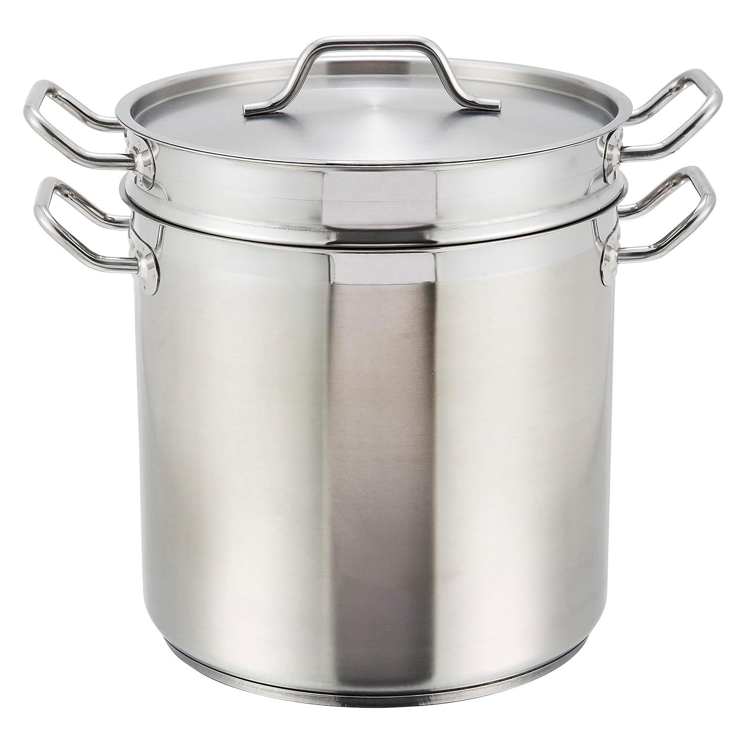 Stainless Steel 8-Quart Double Boiler with Lid