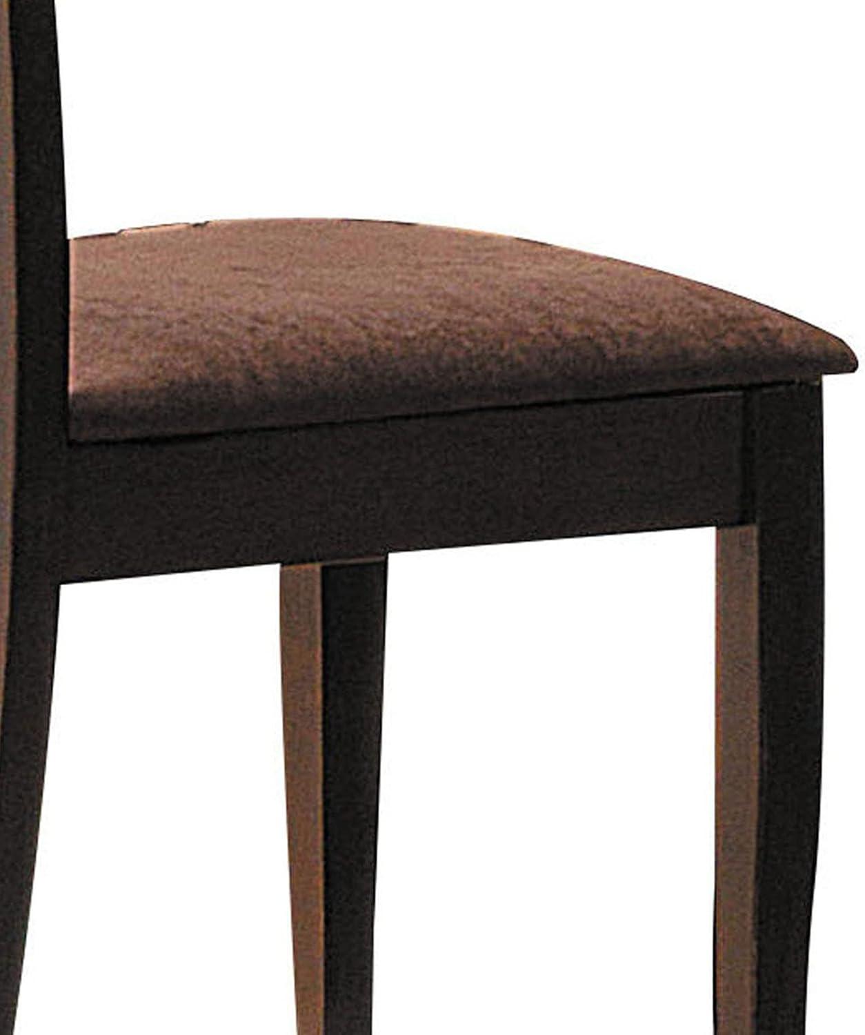 Acme Furniture Cardiff Wood Side Chair in Chocolate Espresso and Dark Brown MFB (Set of 2) - Indoor
