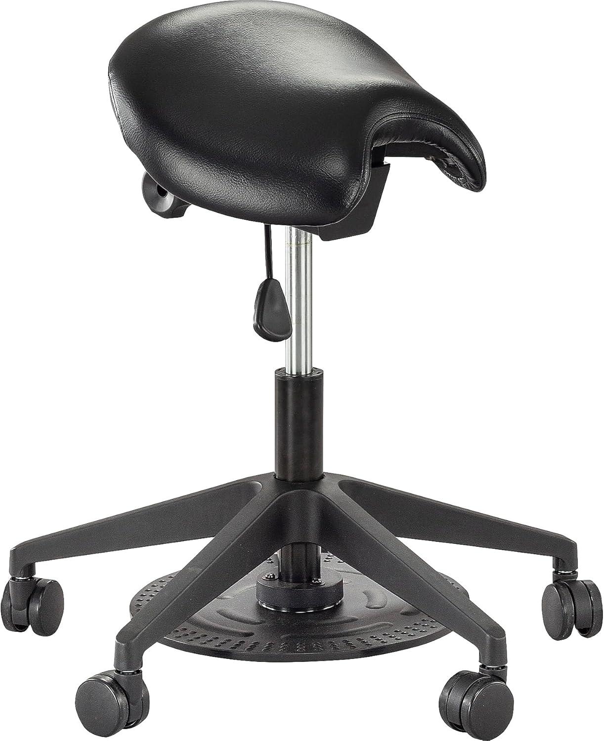 Safco Products Saddle Seat Lab Stool 3438BL Black Vinyl