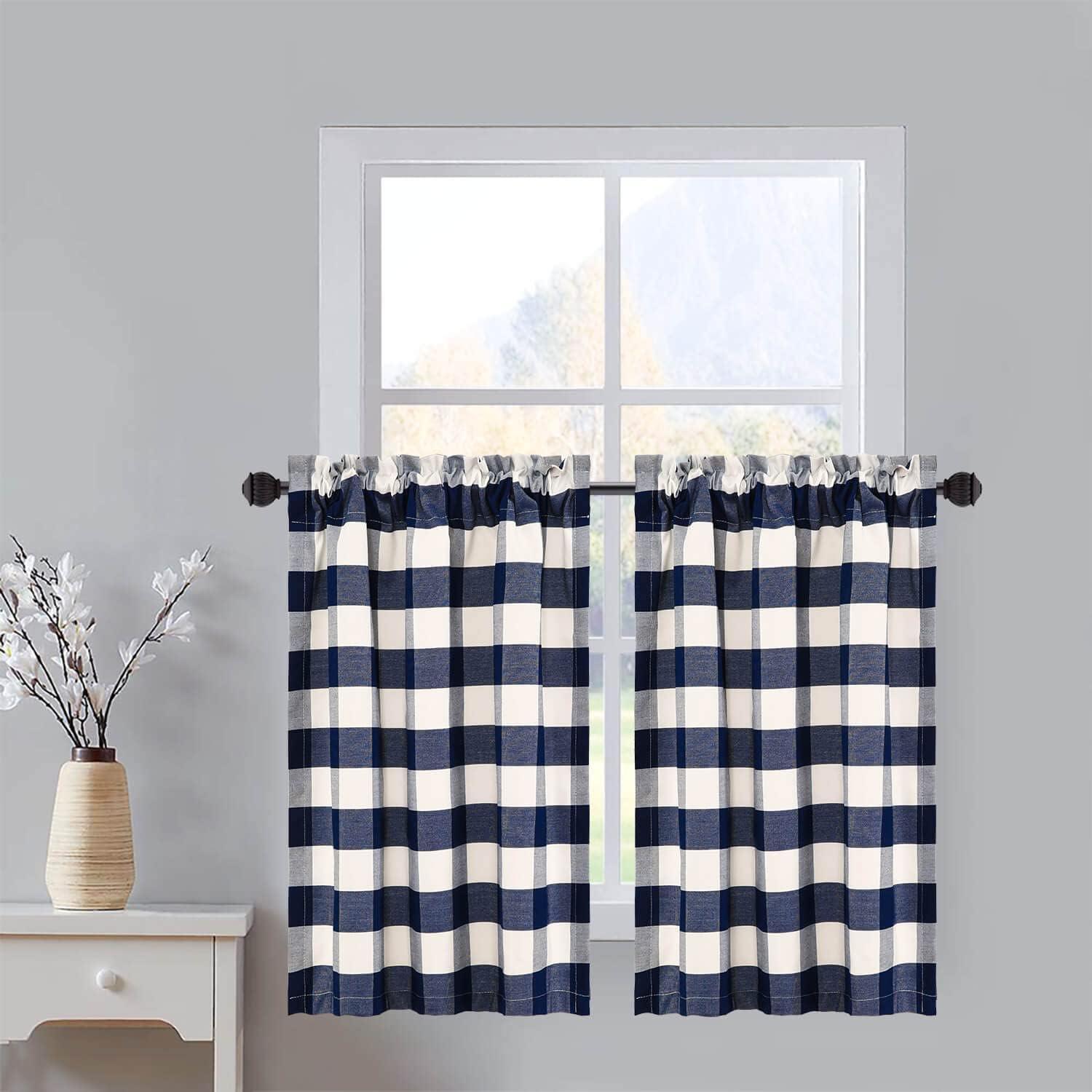Achim Indoor/Outdoor Light Filtering Rod Pocket Curtain Pair, 1.25" x 9.25"