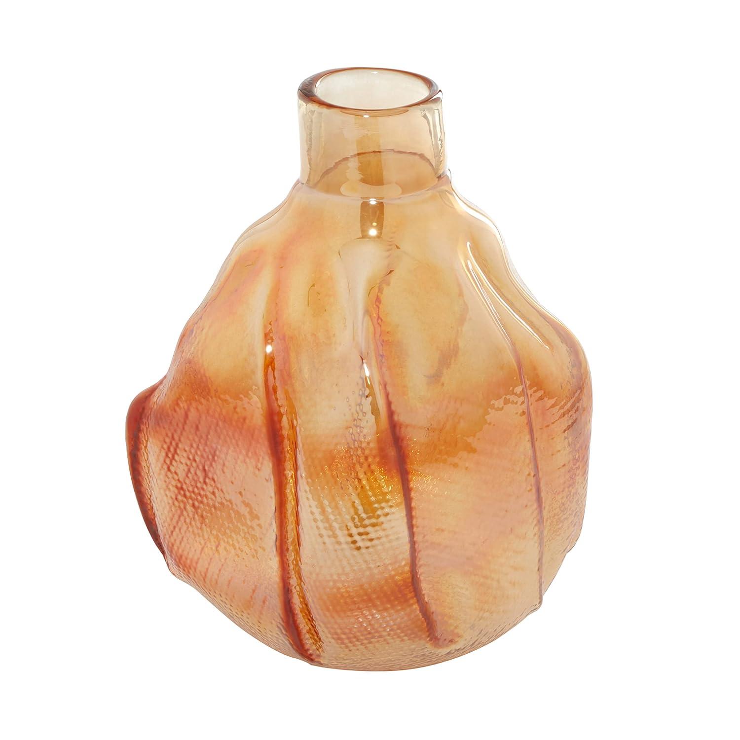 CosmoLiving by Cosmopolitan 14" Handmade Blown Gold Glass Vase