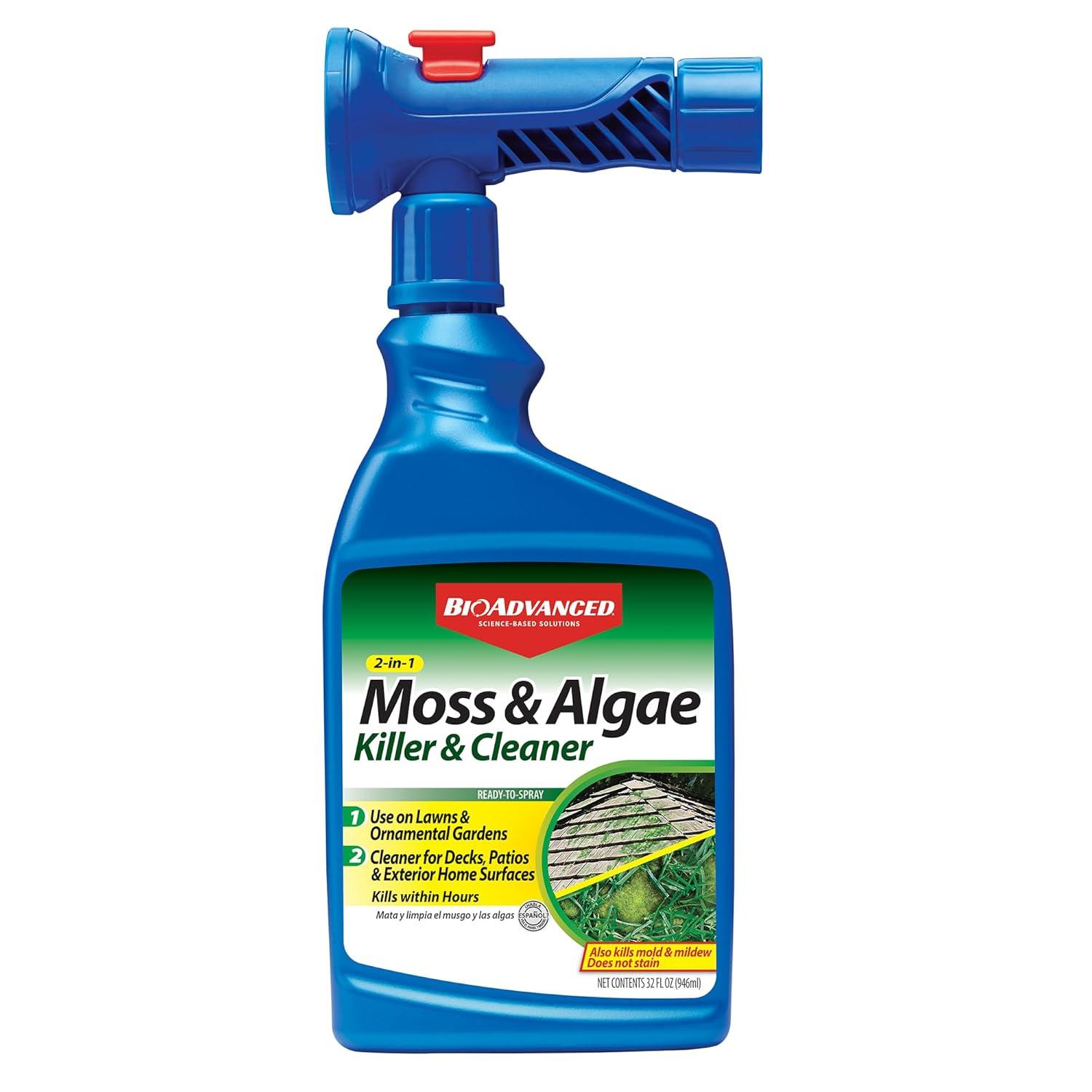BioAdvanced 32 oz. Ready-to-Spray 2-in-1 Moss and Algae Killer 704710
