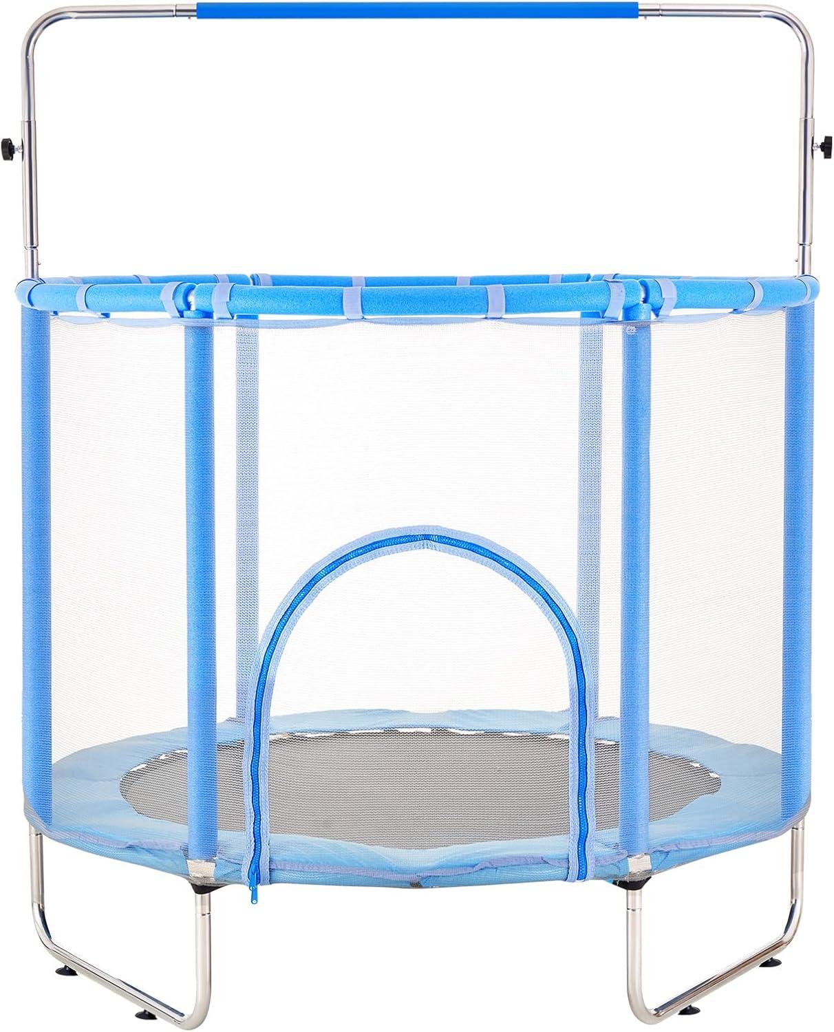 VEVOR 55" Trampoline for Kids Mini Toddler Trampoline with Net Indoor Outdoor