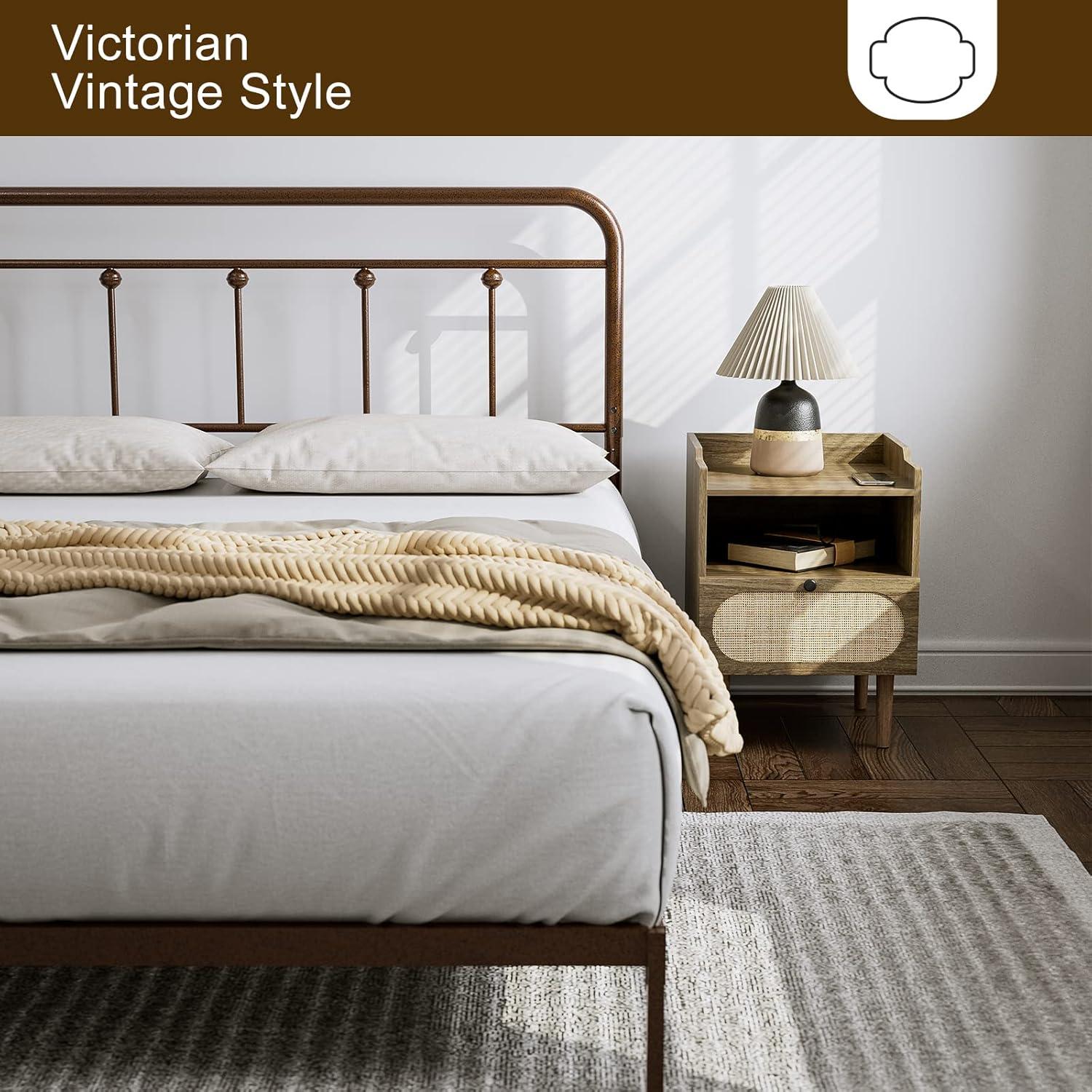 August Grove® August Grove® Metal Headboard - Adjustable Height - Farmhouse Victorian Style