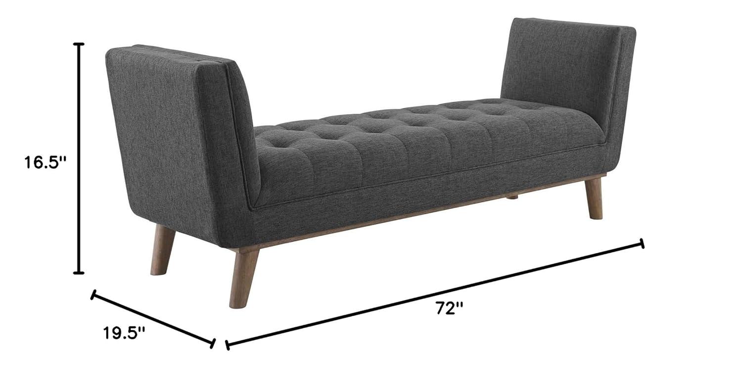 Modway Haven Tufted Button Upholstered Fabric Accent Bench