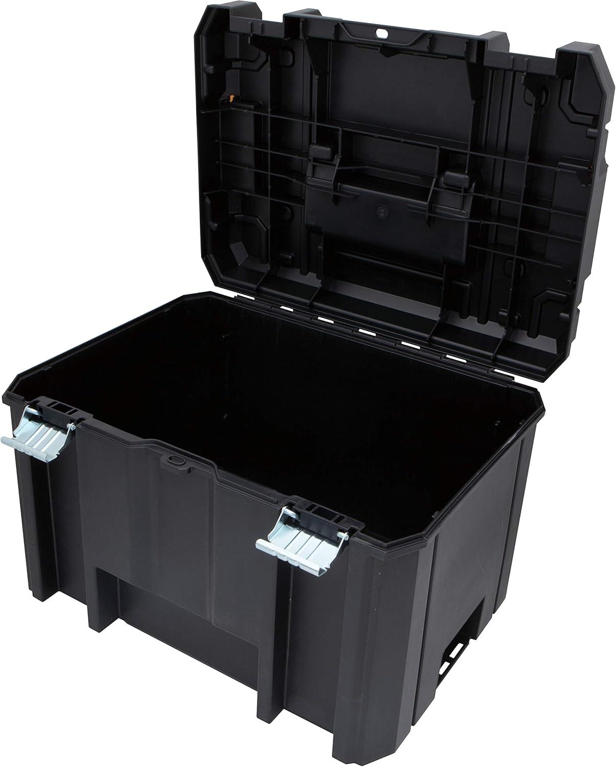 TSTAK VI 17 in. Stackable Deep Tool Storage Box