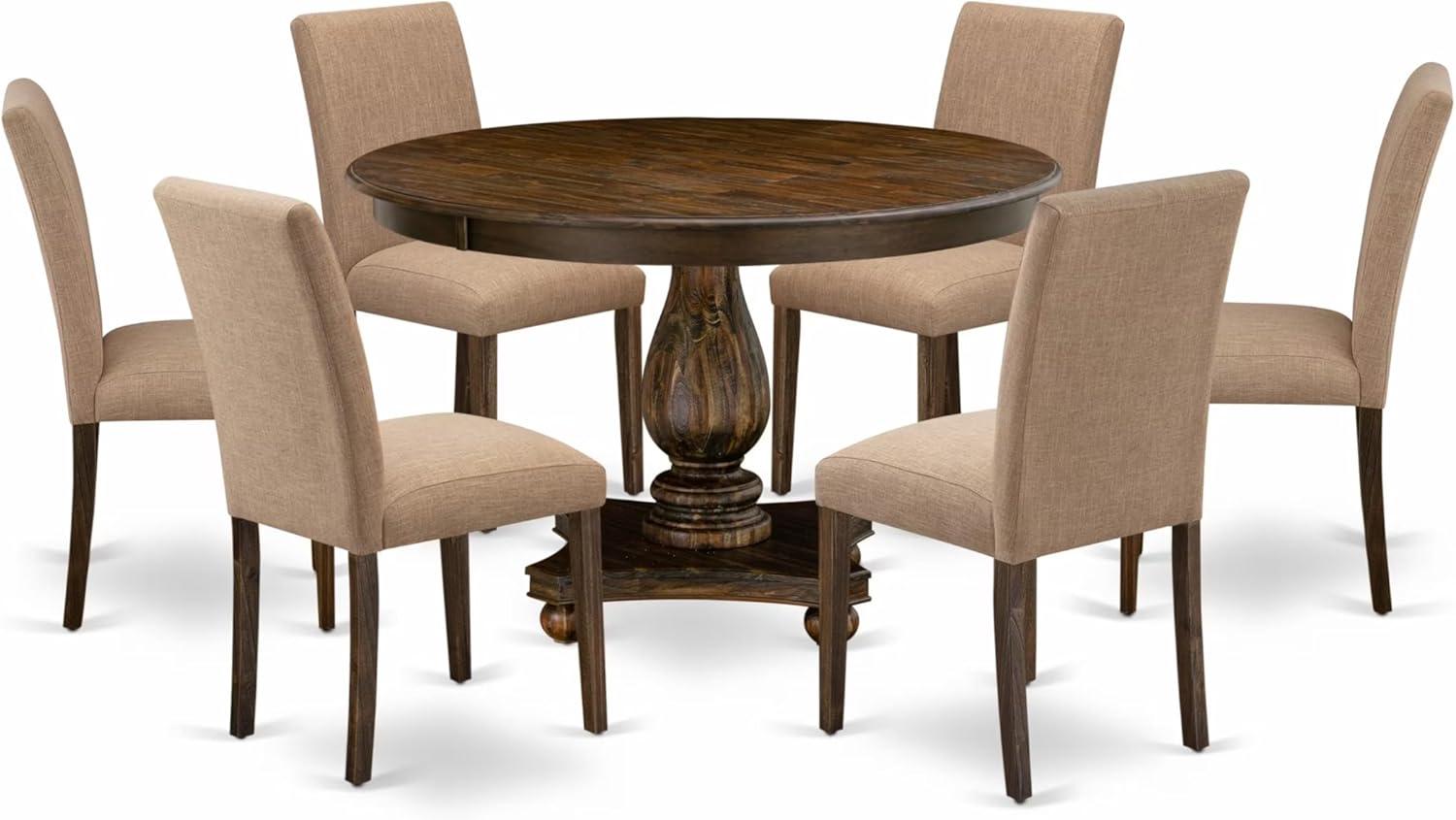Red Barrel Studio® - Person Solid Wood Solid Wood Top Pedestal Dining Set