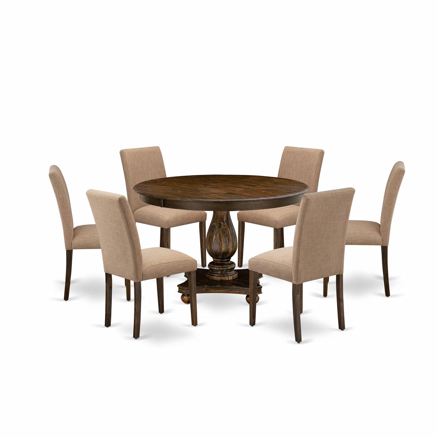 Red Barrel Studio® - Person Solid Wood Solid Wood Top Pedestal Dining Set