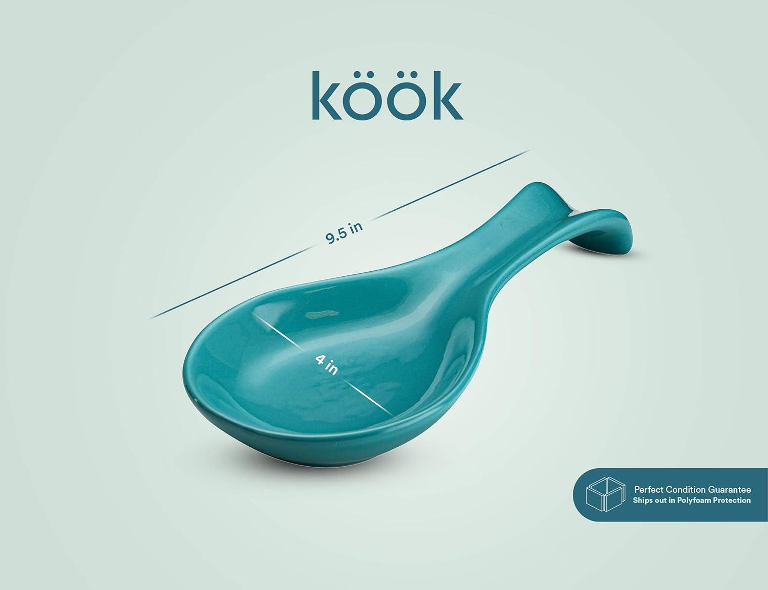 kook Ceramic / Porcelain Oval Spoon Rest (Set of 2)