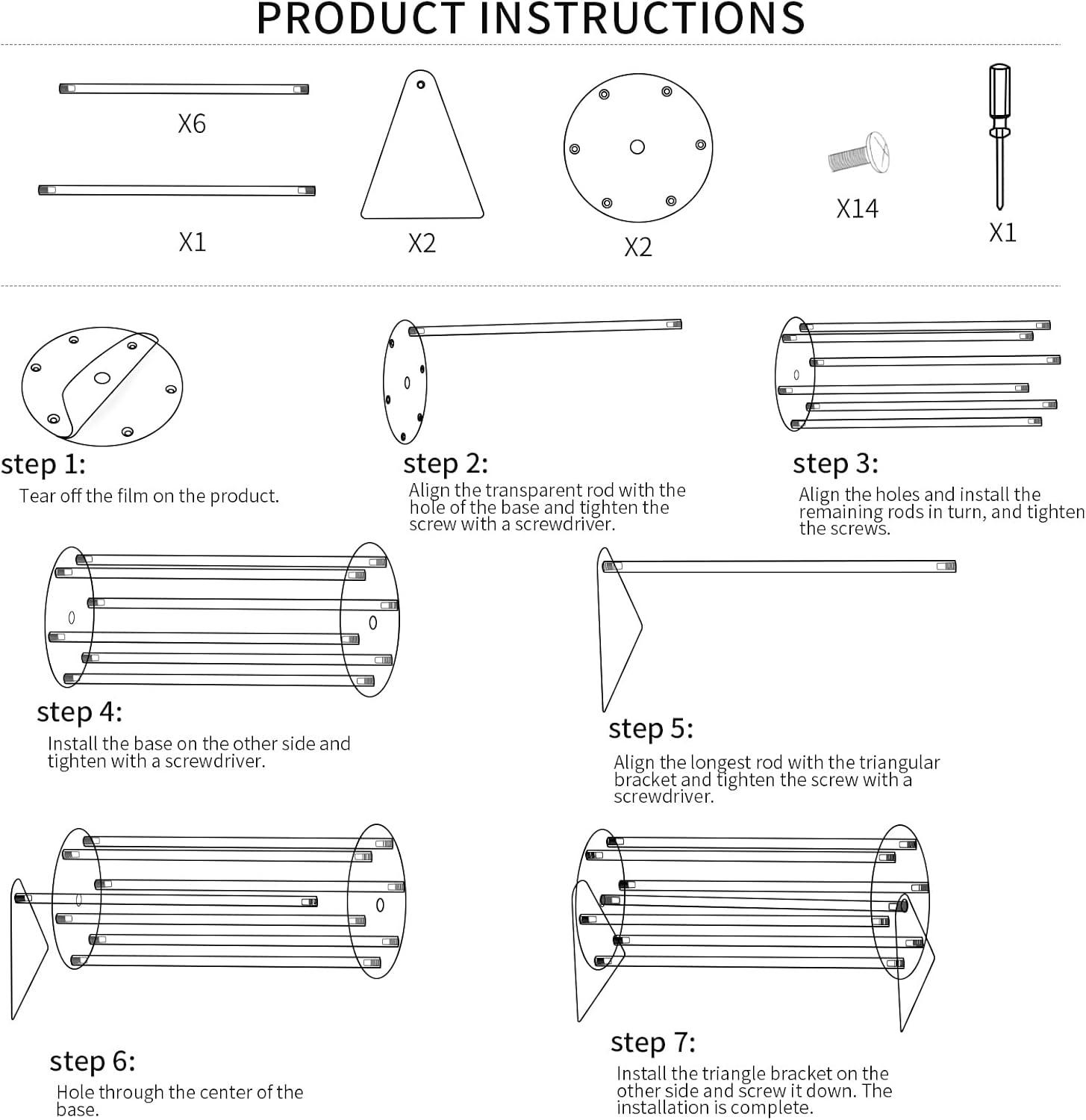 SNOWSTAR Acrylic Claw Clip Organizer Holder,360-Degree Rotating Claw Clip Holder and Storage,Hair Clip Organizer Display Clear Stand for Women and Girls