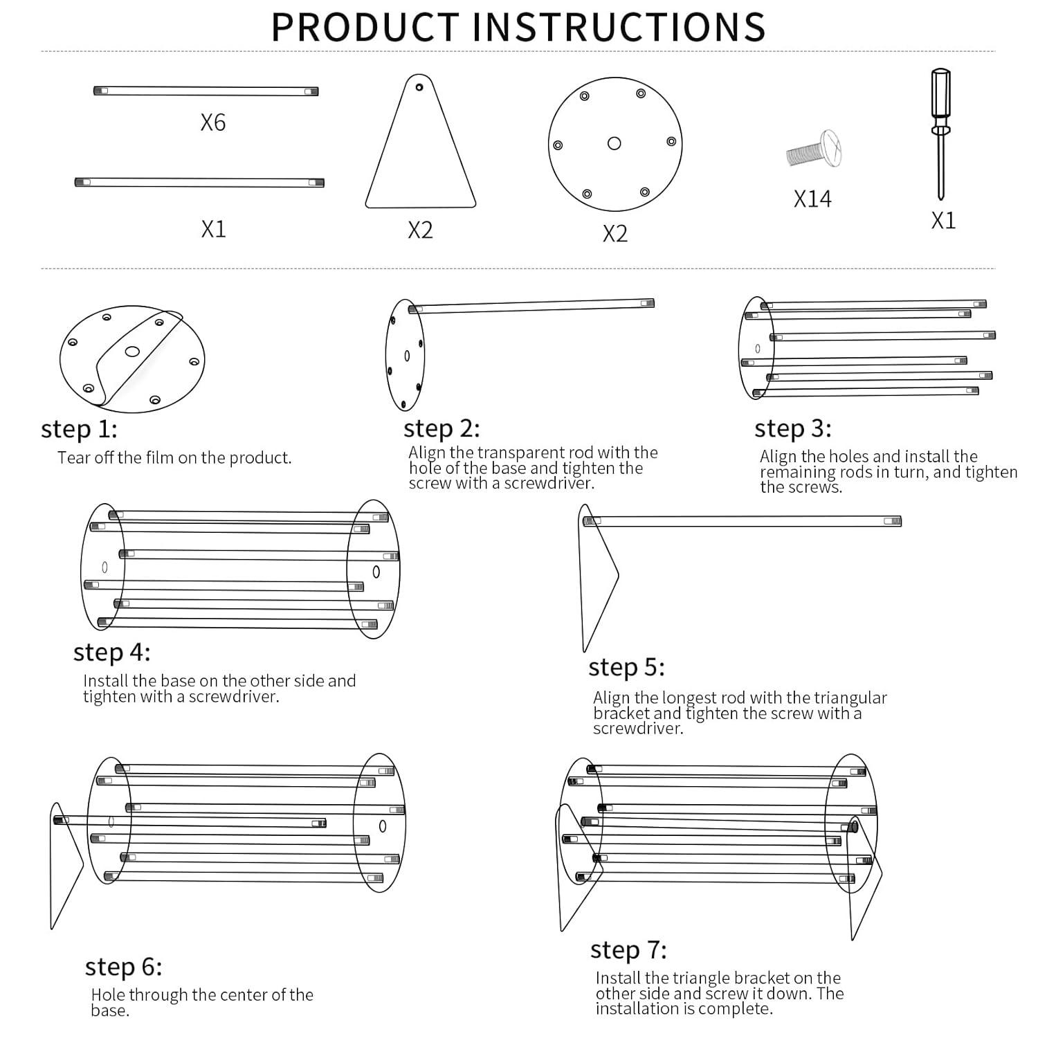 SNOWSTAR Acrylic Claw Clip Organizer Holder,360-Degree Rotating Claw Clip Holder and Storage,Hair Clip Organizer Display Clear Stand for Women and Girls