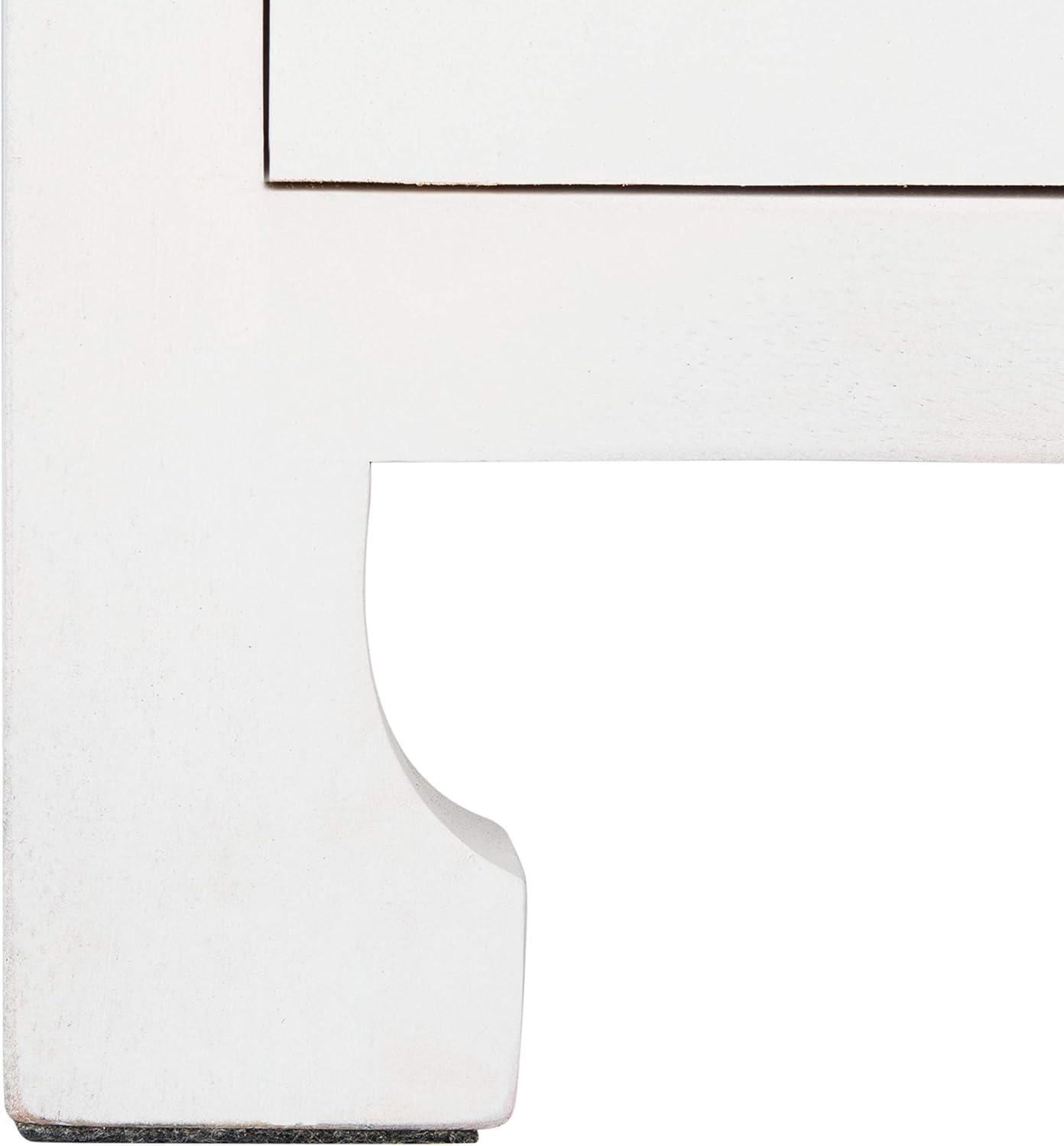 Dave 1 Drawer 1 Door Nightstand - White/Natural - Safavieh.