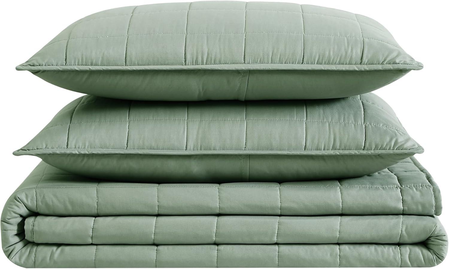 London Fog London Fog Garment Wash Solid Quilt Set