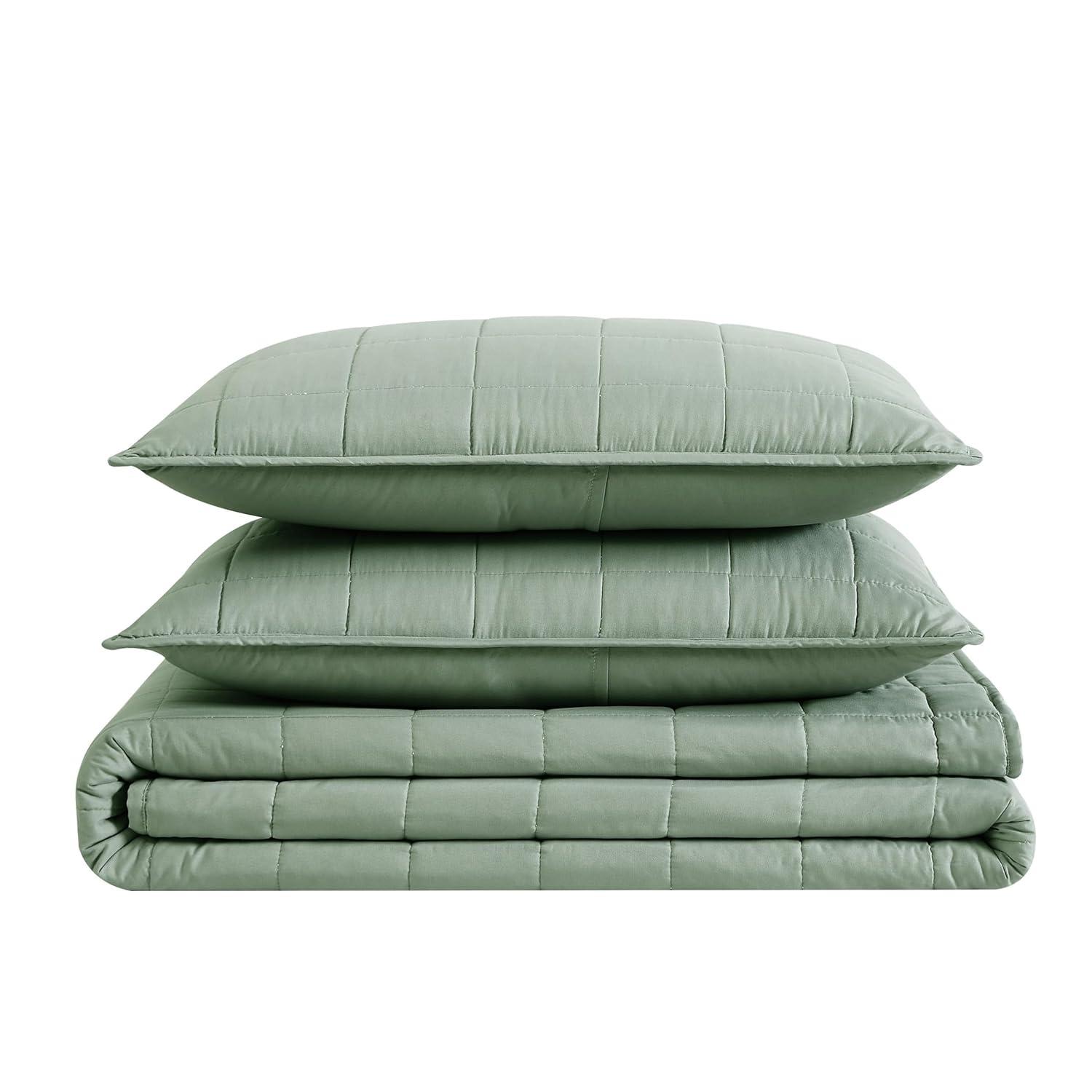 London Fog London Fog Garment Wash Solid Quilt Set