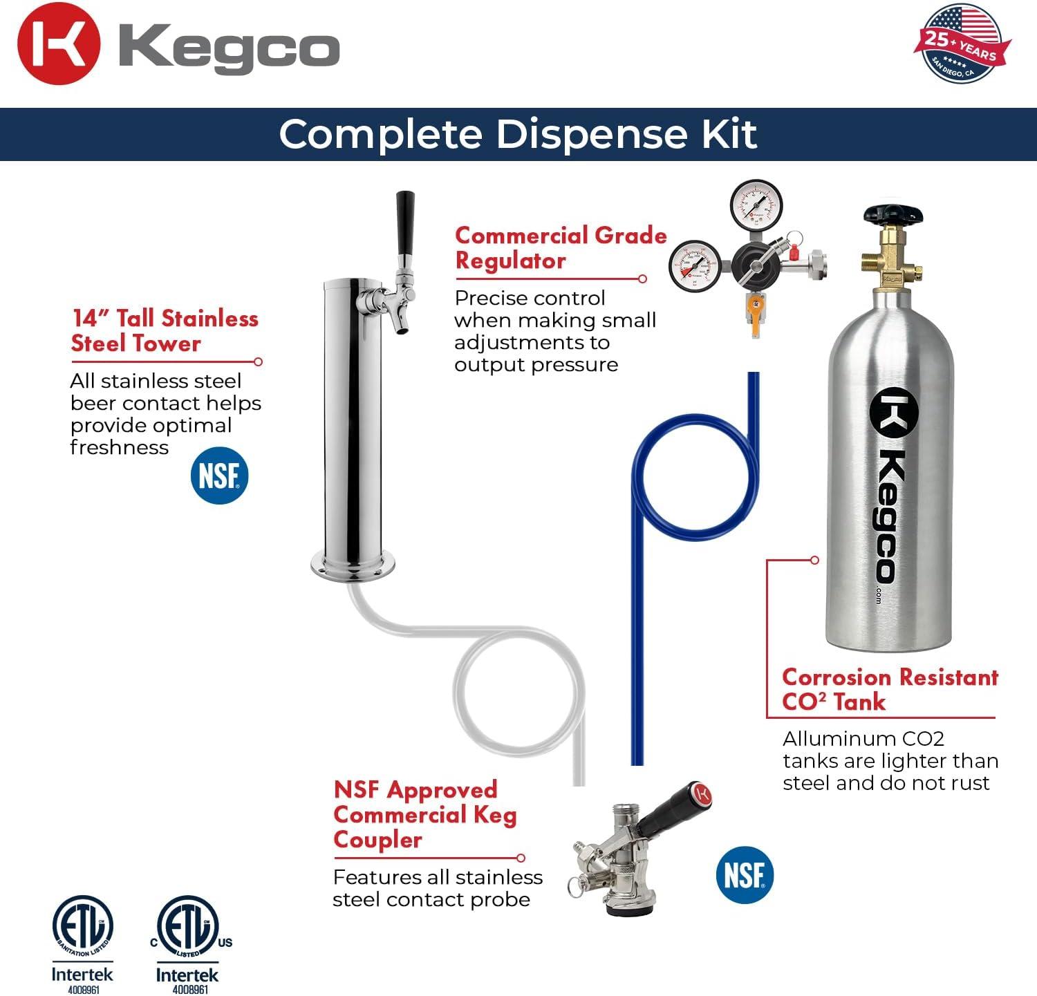 Kegco Kegco Single Tap Freestanding Kegerator with Adjustable Temperature