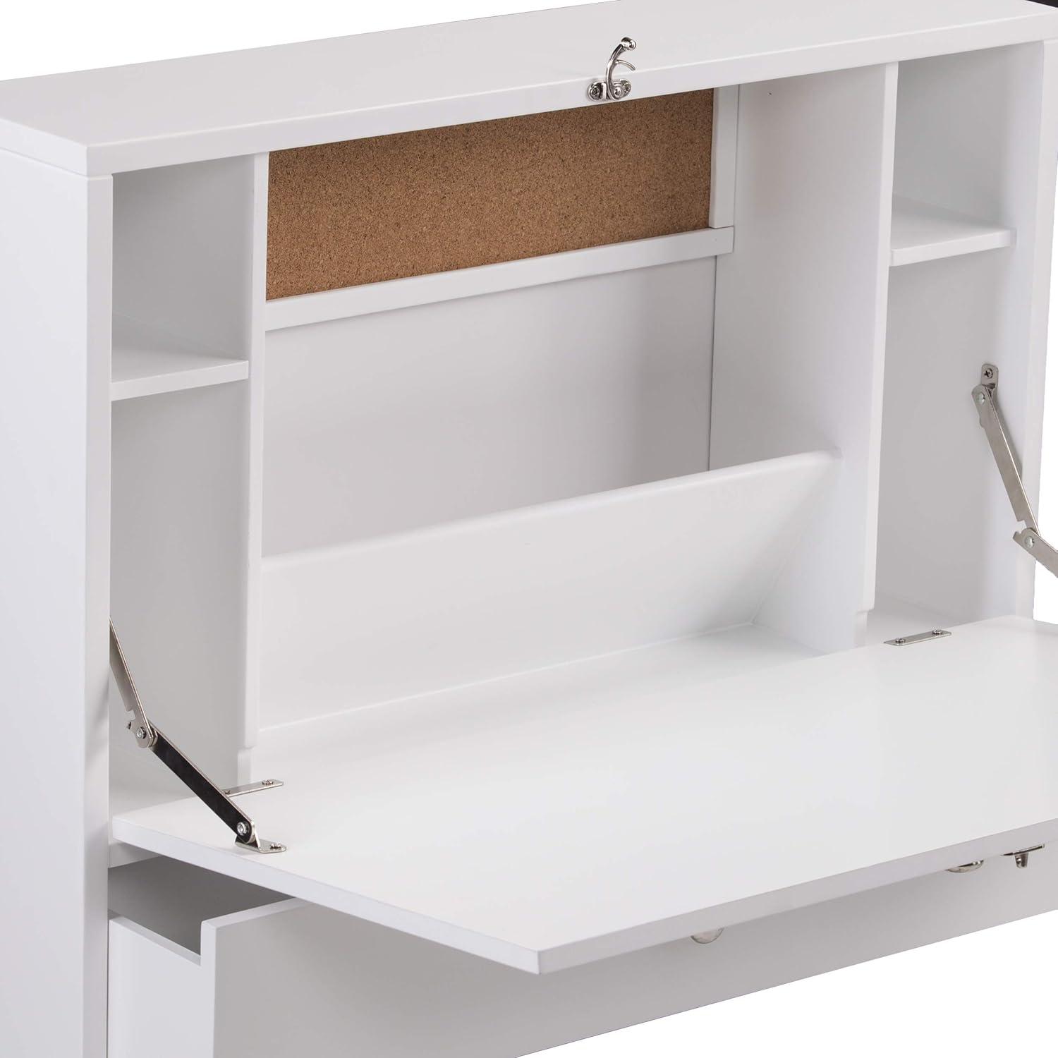 SEI Furniture SEI Furniture Willingham Wall Mount Folding Desk, White home-office-desks