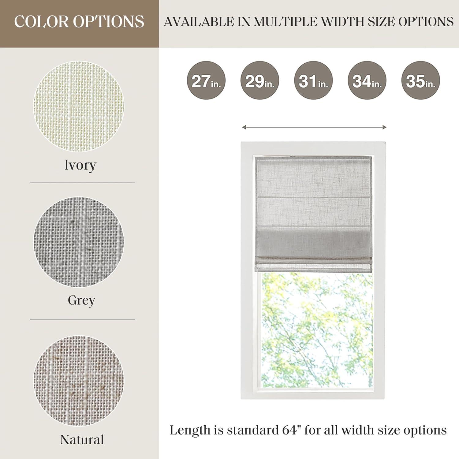 Kyler Linen Blend Light Filtering Single Roman Shade