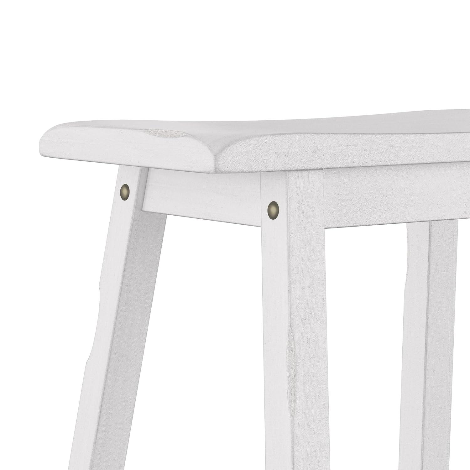 Hillsdale Furniture Moreno Backless 24" NonSwivel Counter Height Barstool Sea White: Wooden Kitchen Stool, Fixed Height