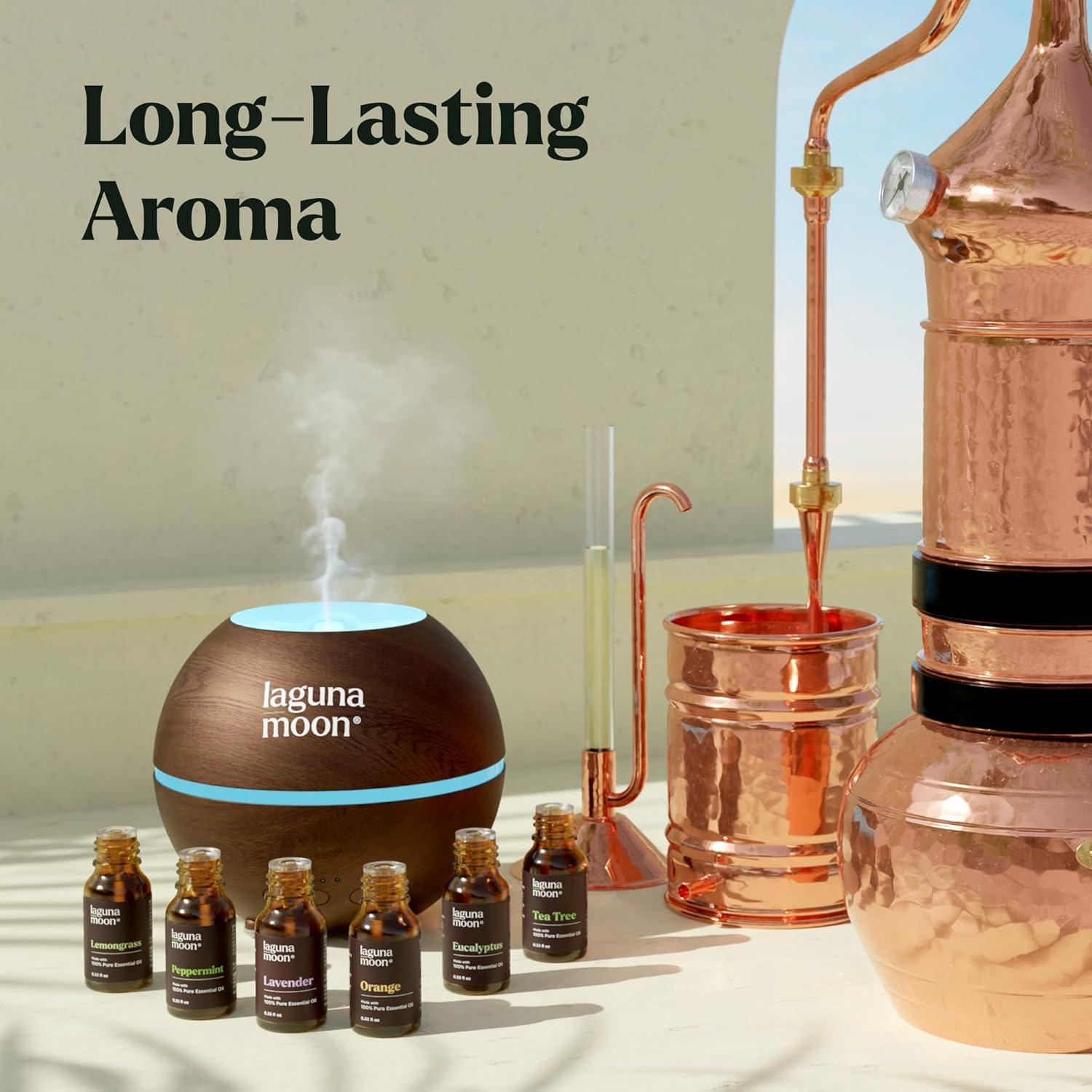 Essential Oils Set - Top 6 Blends for Diffusers, Home Care, Candle Making Scents, Fragrance, Aromatherapy, Humidifiers, Gifts - Peppermint, Tea Tree, Lavender, Eucalyptus, Lemongrass, Orange (10mL)