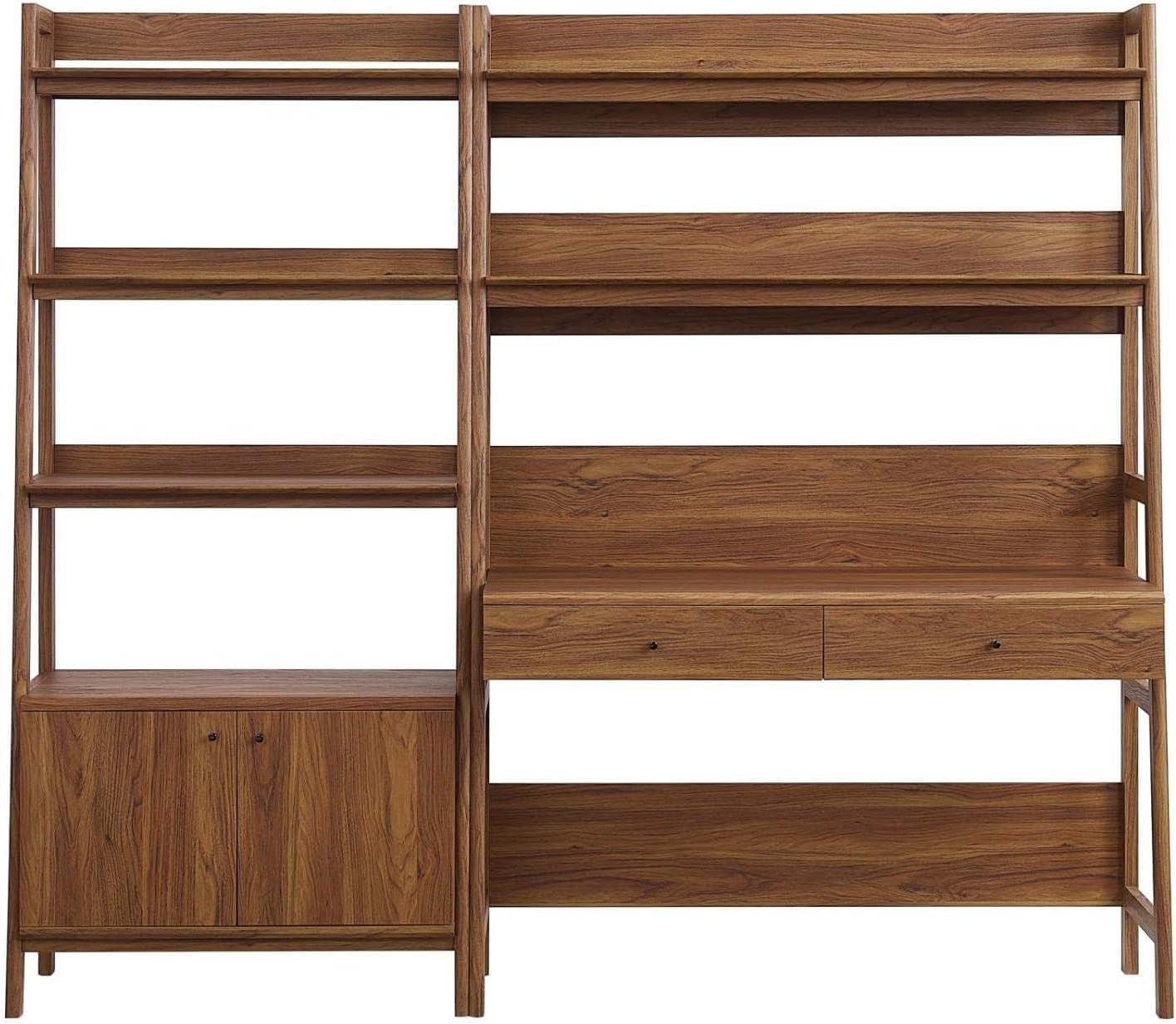Modway Modway Bixby 2-Piece Wood Office Desk and Bookshelf