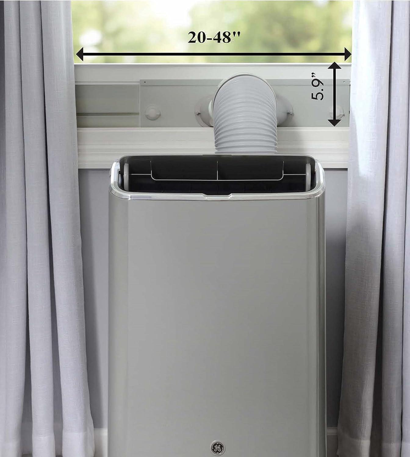 GE 8,500 BTU Heat & Cool Portable Air Conditioner for Medium Rooms up to 350 sq ft, Gray
