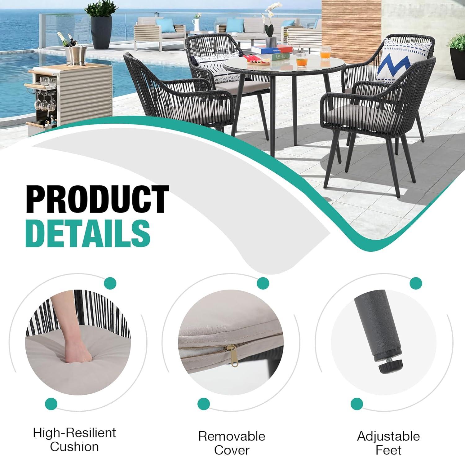Cassil Outdoor Dining Armchair with Cushion