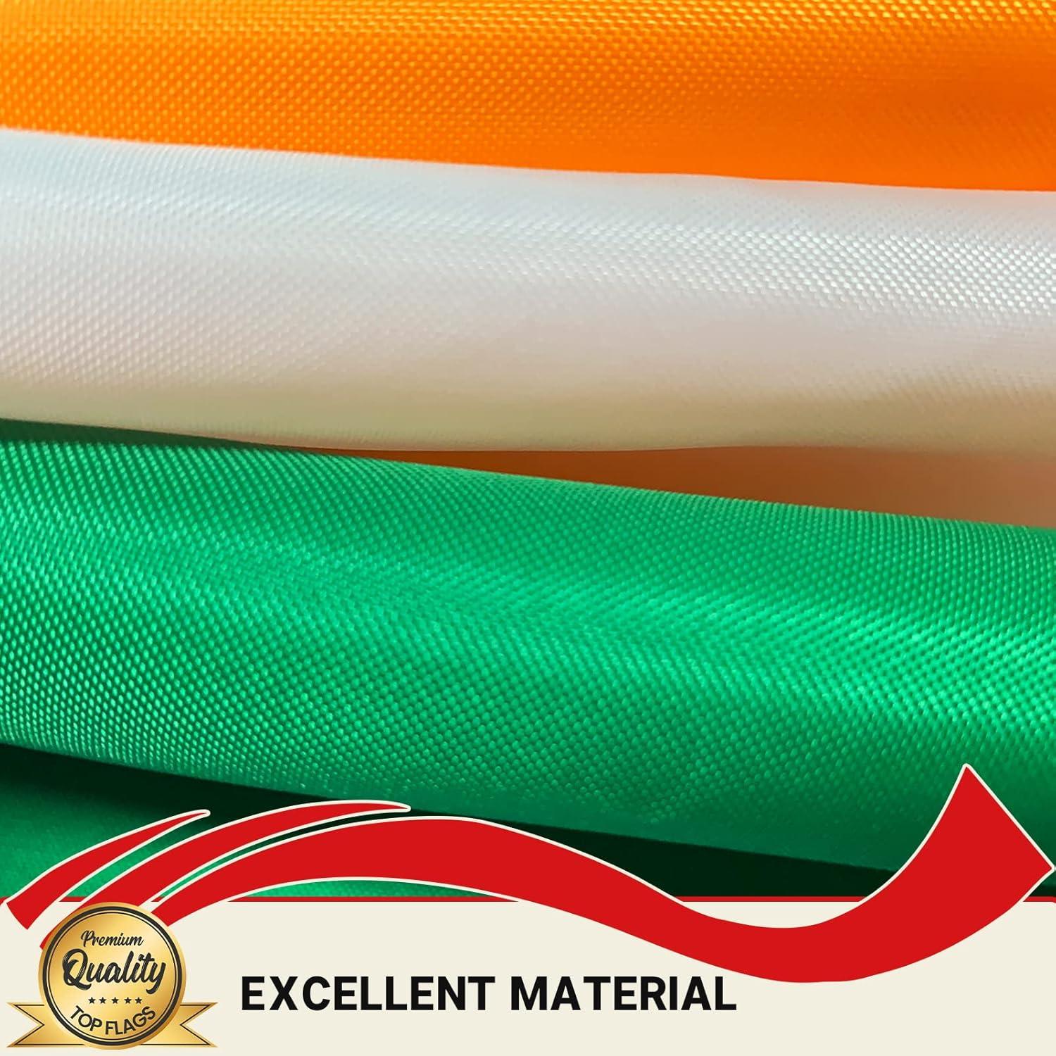 TOPFLAGS Ireland Irish Flag 12x18 Outdoor,Heavy Duty Sewn Stripes Irish Country Flags Vivid Color Fade-resistant for Outside