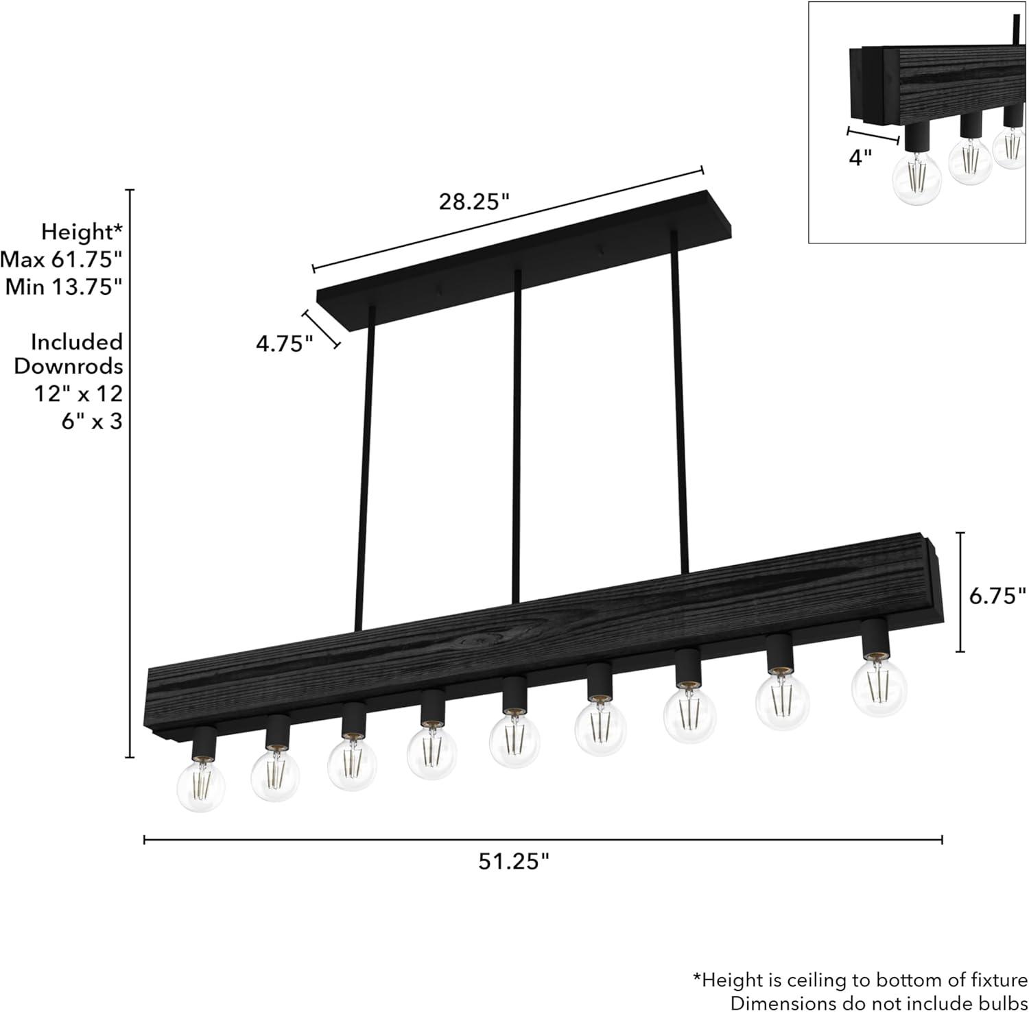 Donelson 9 - Light Kitchen Island Linear Pendant