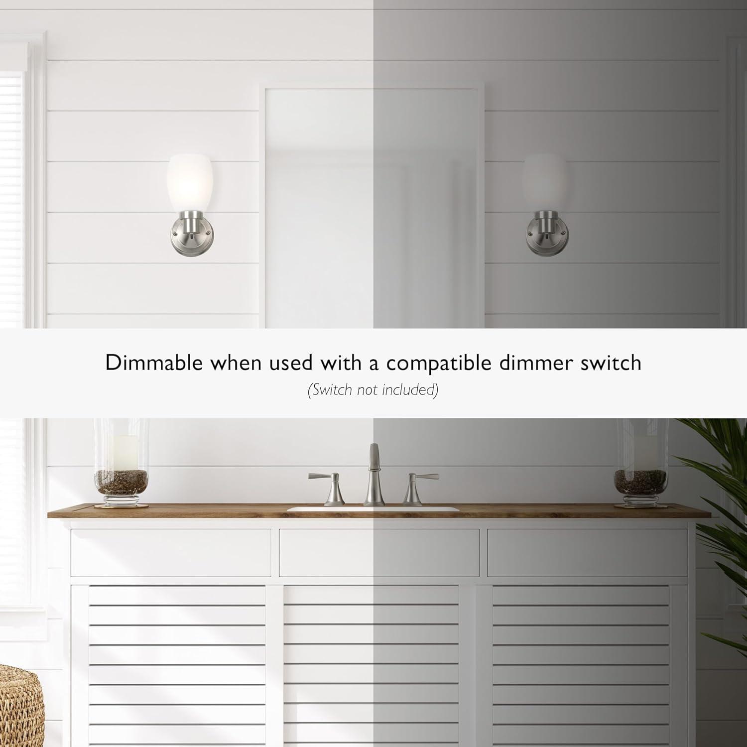 Design House Lydia Wall Light in Satin Nickel