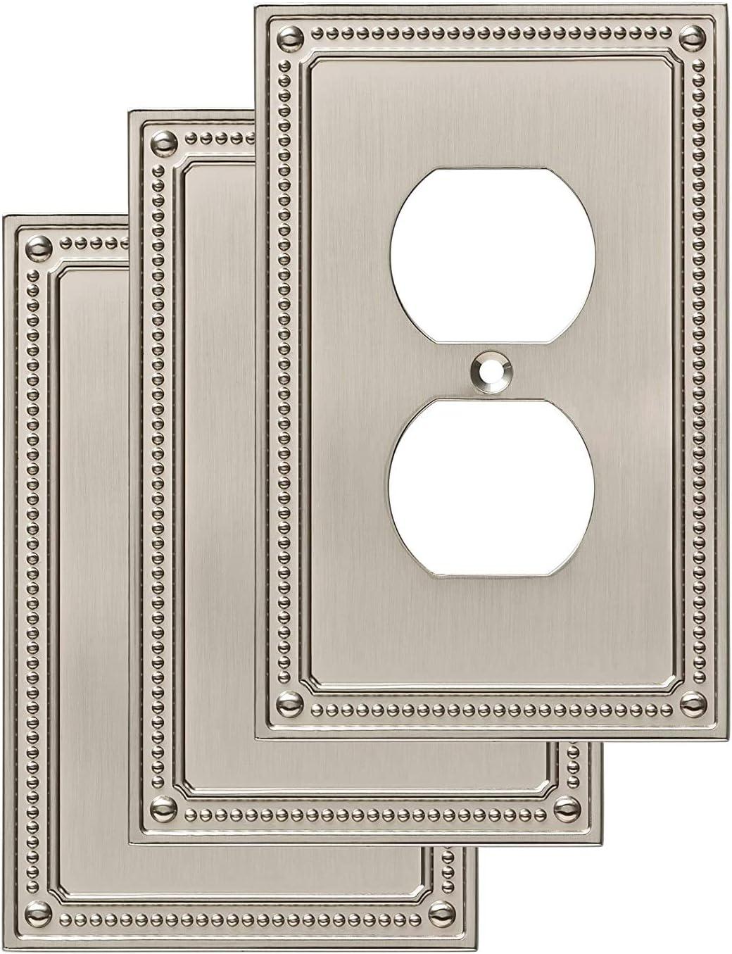 Classic Beaded 1-Gang Duplex Outlet Wall Plate