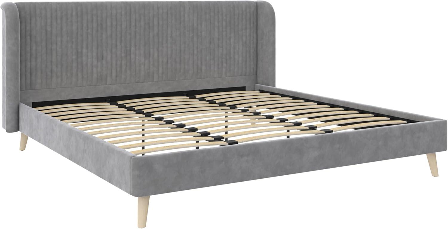 Novogratz Holly King Size Upholstered Platform Bed