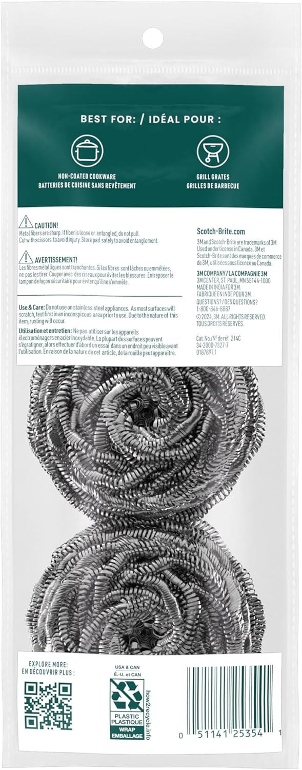 Scotch-Brite Stainless Steel Scrubbing Pads - 3ct