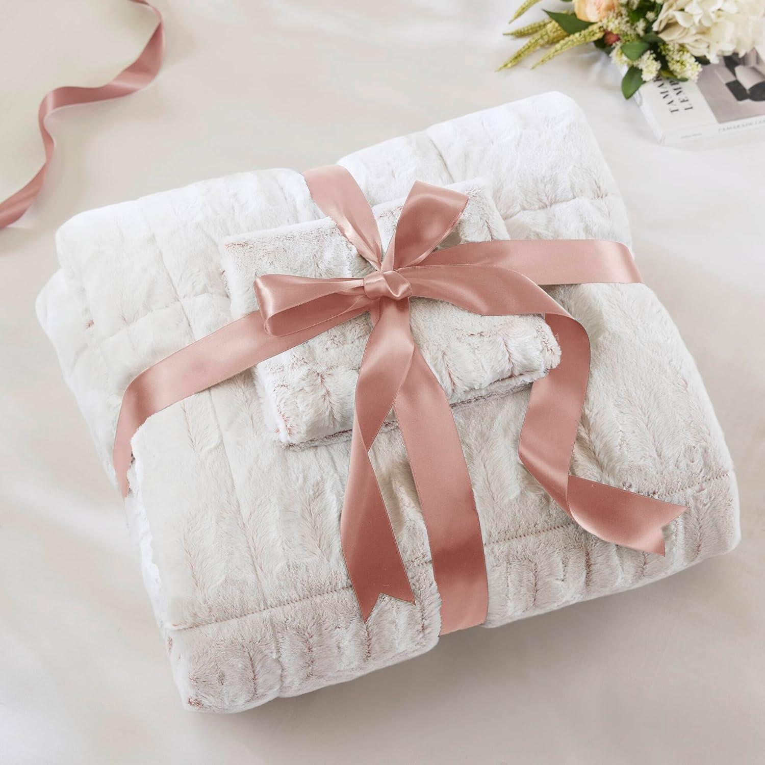 Madison Park Gia Back Print Long Fur Comforter Mini Set