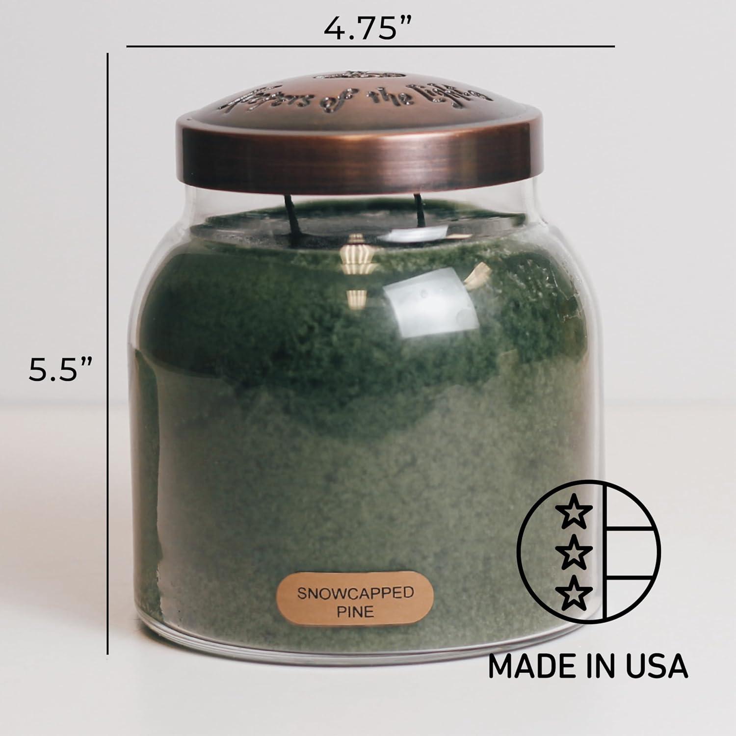 Snowcapped Pine Scented Candle with Black Lid, 34oz Jar