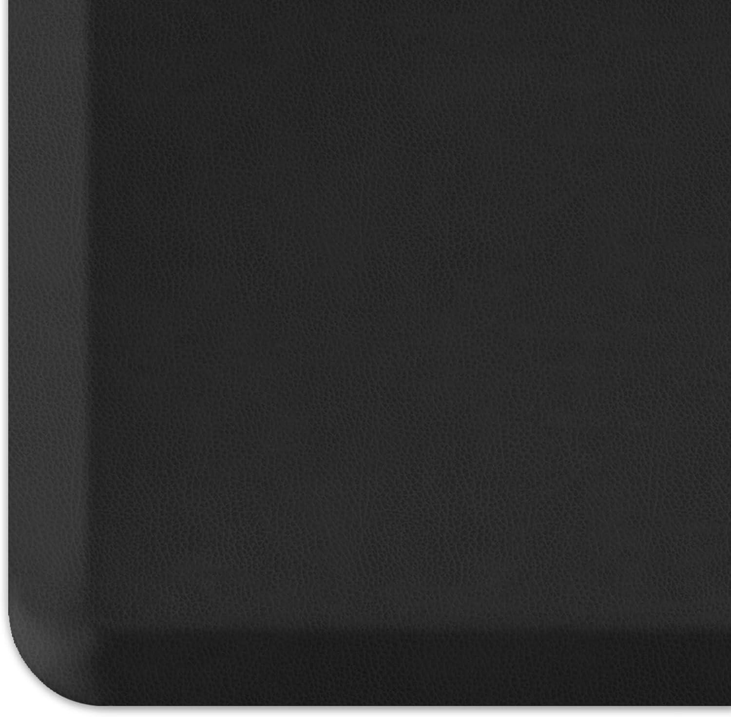 GelPro Designer Comfort Leather Grain Kitchen Floor Mat, 20" x 32", Black