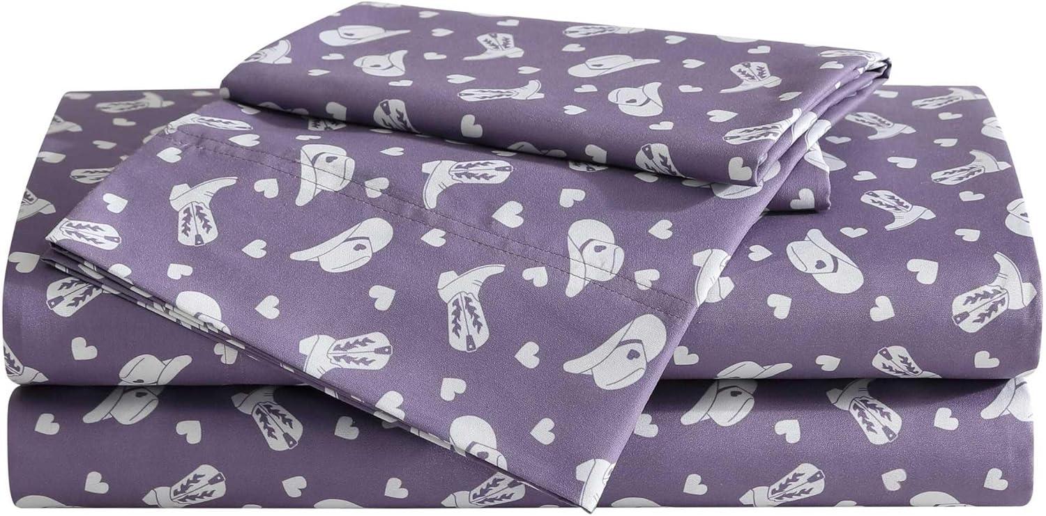 Betsey Johnson Cowgirl Disco Purple Full Sheet Set