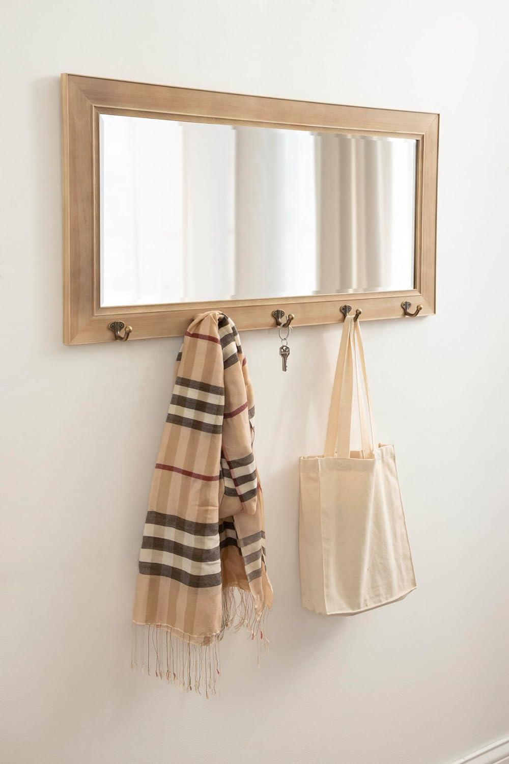 36" x 18" Pub Mirror with Metal Hooks - DesignOvation